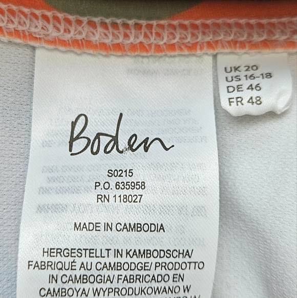 Boden Cross Strap One Piece Swimsuit Retro 70s Floral Swirl Mod Print Beach - Picture 7 of 7